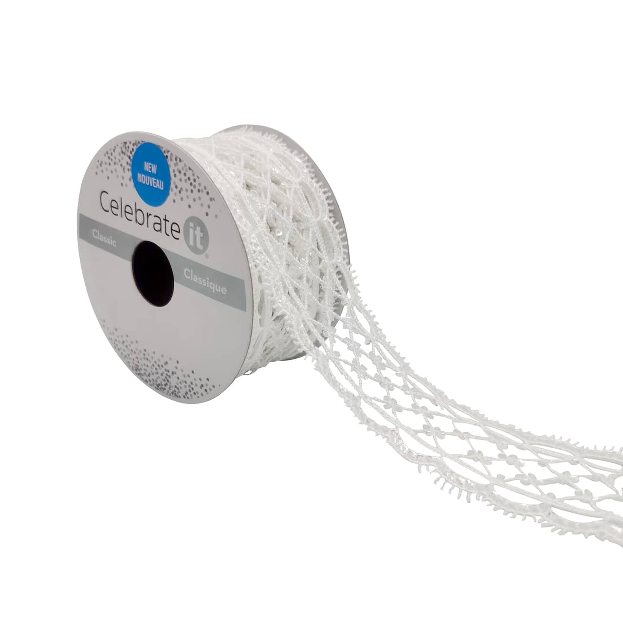 12 Pack: 1.75'' x 2yd. Lace Sequined Ribbon by Celebrate It®